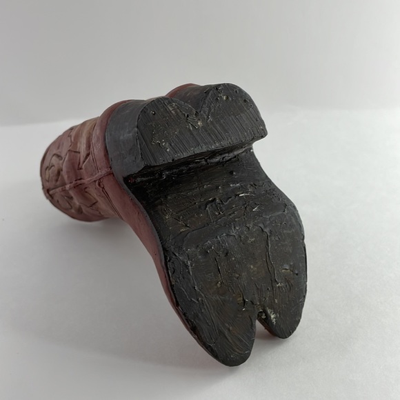 Mini Glass Ceramic Cowboy Boot Pen Holder Western Cowboy Decor - Picture 6 of 14